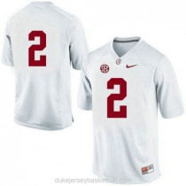 Youth Derrick Henry Alabama Crimson Tide #2 Game White College Football C012 Jersey No Name