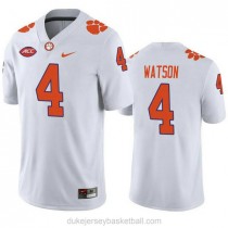 Youth Deshaun Watson Clemson Tigers #4 Limited White College Football C012 Jersey