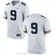 Youth Donovan Peoples Jones Michigan Wolverines #9 Authentic White College Football C012 Jersey No Name