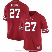 Youth Eddie George Ohio State Buckeyes #27 Authentic Red College Football C012 Jersey