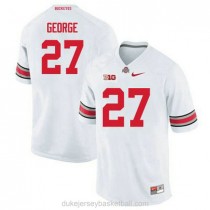 Youth Eddie George Ohio State Buckeyes #27 Game White College Football C012 Jersey