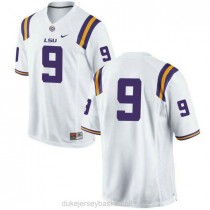 Youth Grant Delpit Lsu Tigers #9 Authentic White College Football C012 Jersey No Name