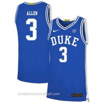 Youth Grayson Allen Duke Blue Devils #3 Authentic Blue Colleage Basketball Jersey