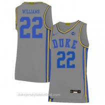 Youth Jay Williams Duke Blue Devils #22 Authentic Grey Colleage Basketball Jersey