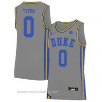 Youth Jayson Tatum Duke Blue Devils 0 Limited Grey Colleage Basketball Jersey