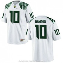 Youth Justin Herbert Oregon Ducks #10 Limited White College Football C012 Jersey
