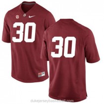 Youth Mack Wilson Alabama Crimson Tide #30 Authentic Red College Football C012 Jersey No Name