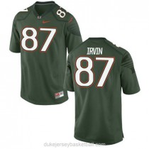 Youth Michael Irvin Miami Hurricanes #47 Game Green College Football Alternate C012 Jersey