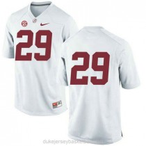 Youth Minkah Fitzpatrick Alabama Crimson Tide #29 Authentic White College Football C012 Jersey No Name