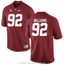 Youth Quinnen Williams Alabama Crimson Tide #92 Authentic Red College Football C012 Jersey
