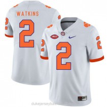 Youth Sammy Watkins Clemson Tigers #2 Authentic White College Football C012 Jersey