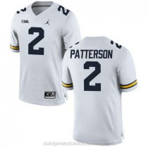 Youth Shea Patterson Michigan Wolverines #2 Game White College Football C012 Jersey