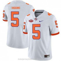 Youth Tee Higgins Clemson Tigers #5 Authentic White College Football C012 Jersey