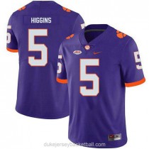 Youth Tee Higgins Clemson Tigers #5 Game Purple College Football C012 Jersey