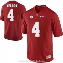 Youth Tj Yeldon Alabama Crimson Tide #4 Authentic Red College Football C012 Jersey