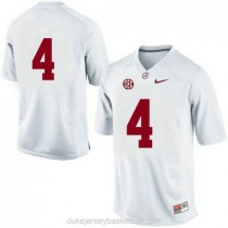 Youth Tj Yeldon Alabama Crimson Tide #4 Authentic White College Football C012 Jersey No Name