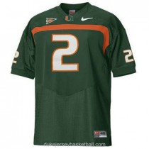 Youth Willis Mcgahee Miami Hurricanes #2 Authentic Green College Football C012 Jersey