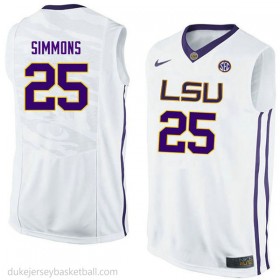 Ben Simmons Lsu Tigers #25 Authentic College Basketball Womens White Jersey