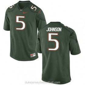 Mens Andre Johnson Miami Hurricanes #5 Limited Green College Football C012 Jersey