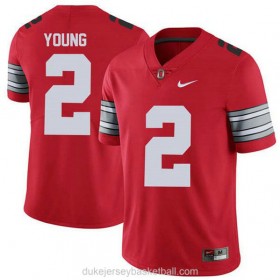 Mens Chase Young Ohio State Buckeyes #2 Champions Authentic Red College Football C012 Jersey