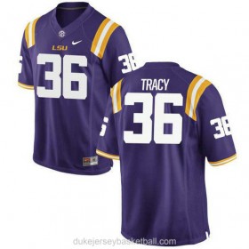 Mens Cole Tracy Lsu Tigers #36 Limited Purple College Football C012 Jersey