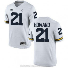 Mens Desmond Howard Michigan Wolverines #21 Limited White College Football C012 Jersey