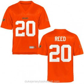 Mens Ed Reed Miami Hurricanes #20 Game Orange College Football C012 Jersey