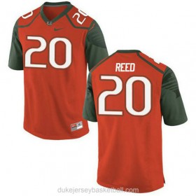 Mens Ed Reed Miami Hurricanes #20 Limited Orange Green College Football C012 Jersey