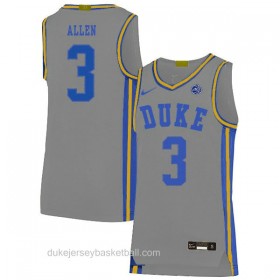 Mens Grayson Allen Duke Blue Devils #3 Limited Grey Colleage Basketball Jersey