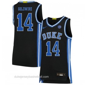Mens Jordan Goldwire Duke Blue Devils #14 Swingman Black Colleage Basketball Jersey