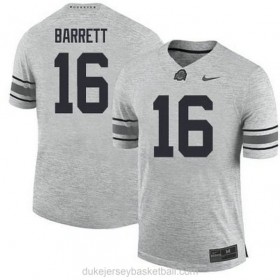 Mens Jt Barrett Ohio State Buckeyes #16 Game Grey College Football C012 Jersey
