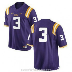 Mens Kevin Faulk Lsu Tigers #3 Game Purple College Football C012 Jersey No Name