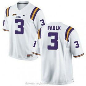 Mens Kevin Faulk Lsu Tigers #3 Game White College Football C012 Jersey