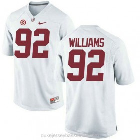 Mens Quinnen Williams Alabama Crimson Tide #92 Game White College Football C012 Jersey
