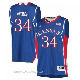 Paul Pierce Kansas Jayhawks #34 Authentic College Basketball Youth Blue Jersey