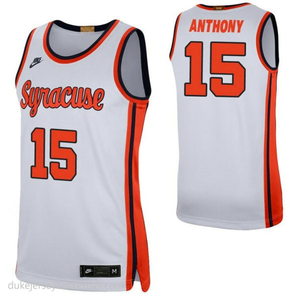 Carmelo Anthony Syracuse Orange #15 Limited College Basketball Youth White Jersey