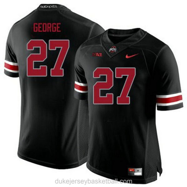 Mens Eddie George Ohio State Buckeyes #27 Authentic Black College Football C012 Jersey