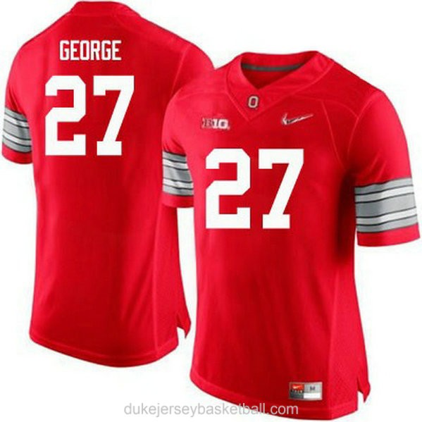 Womens Eddie George Ohio State Buckeyes #27 Champions Authentic Red College Football C012 Jersey
