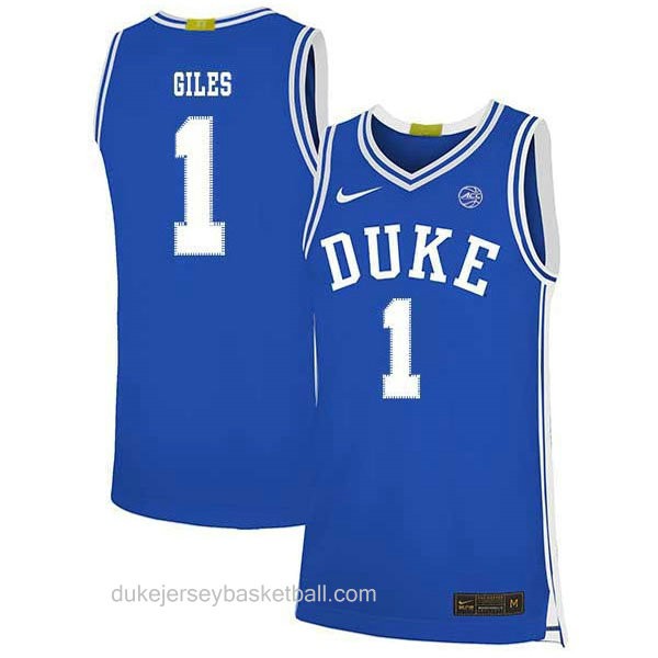 Womens Harry Giles Iii Duke Blue Devils #1 Authentic Blue Colleage Basketball Jersey