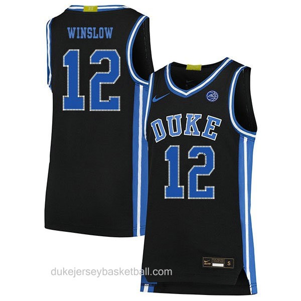 Womens Justise Winslow Duke Blue Devils #12 Limited Black Colleage Basketball Jersey