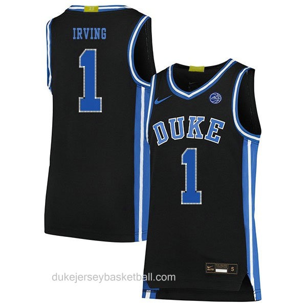 Womens Kyrie Irving Duke Blue Devils #1 Authentic Black Colleage Basketball Jersey