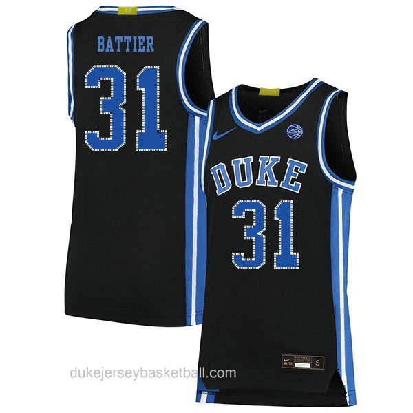 Womens Shane Battier Duke Blue Devils #31 Authentic Black Colleage Basketball Jersey
