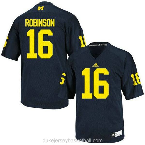 Youth Denard Robinson Michigan Wolverines #16 Game Navy College Football C012 Jersey