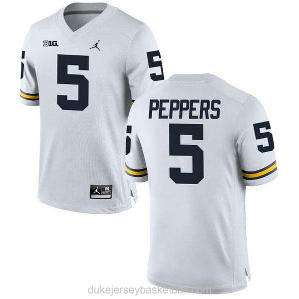Youth Jabrill Peppers Michigan Wolverines #5 Limited White College Football C012 Jersey