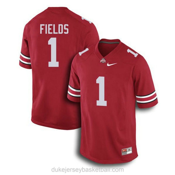 Youth Justin Fields Ohio State Buckeyes #1 Limited Red College Football C012 Jersey