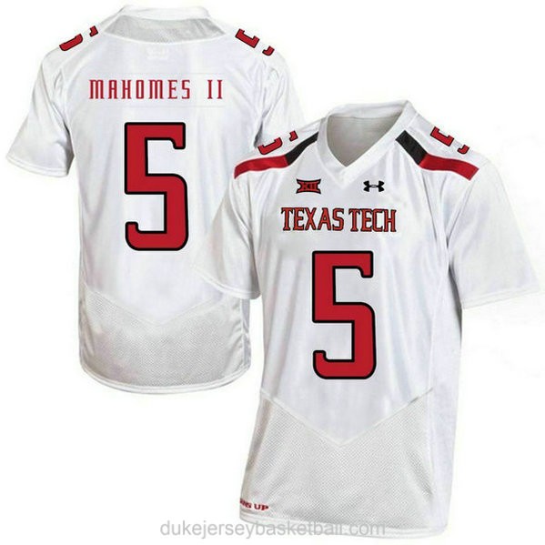 Youth Patrick Mahomes Texas Tech Red Raiders #5 Limited White College Football C012 Jersey